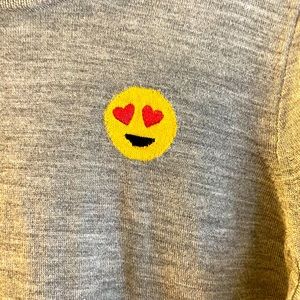 J.Crew Tippi merino wool sweater, emoji, L, NWOT